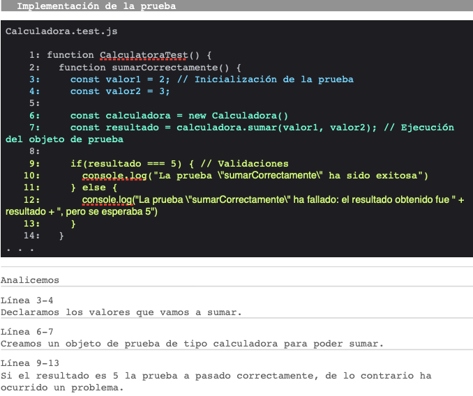 Prueba sin framework